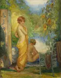 Bohumil Mareček, Bathing in a Pond, 1926, oil on canvas