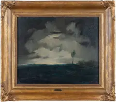 Viktor Rolín, A Tree Before Storm, First half of 20th century, oil on plywood