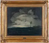 Viktor Rolín, A Tree Before Storm, First half of 20th century, oil on plywood