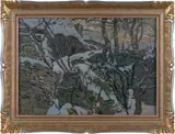 Jaroslav Panuška, Winter Landscpae Study, 1920s, oil on cardboard