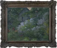Josef Holub, Blooming Garden, 20th century, oil on cardboard