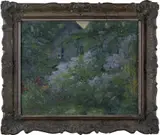 Josef Holub, Blooming Garden, 20th century, oil on cardboard