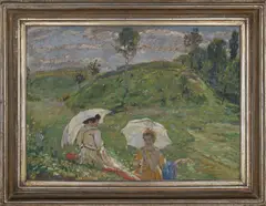 Jakub Obrovský, Picnic in the Meadow, 1923, Oil on cardboard