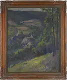 Rudolf Adámek, View of the Farmhouse, First half of 20th century, oil on canvas