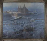 Josef Písecký, Prague in Winter, First half of 20th century, oil on canvas
