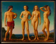 A. Levin, Paridův Soud, 1996, oil on canvas