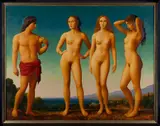 A. Levin, Paridův Soud, 1996, oil on canvas