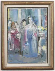 František Jiroudek, Study for the Dressing Room for the National Theater, 1983, oil on canvas