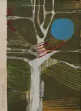 Antonín Kybal, Last Sprouting, 1978, pencil, oil, hardboard, paper