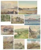 František Friedl, Convoluted Images of Norway I., 1940s, watercolour, cardboard