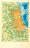 Claes Oldenburg, Chicago Stuffed with Numbers, 1977, 9-color lithograph on Arches Cover mould-made paper