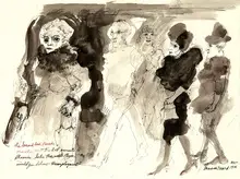 Marcia Marx, Untitled, 1974, Ink wash on paper
