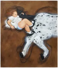 Kim Dingle, Untitled (from the Wild Girls Series), 1993, Oil on canvas