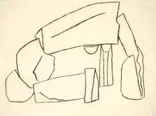 William Brice, Untitled #17, 1988, Compressed charcoal on paper
