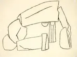 William Brice, Untitled #17, 1988, Compressed charcoal on paper