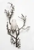 David Wiseman, Small Owl on Jade Branch, 2017, Porcelain and bronze