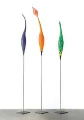 Philip Baldwin, Nonfoux V450, V495, V425 (3), c. 2000, Blown glass and metal