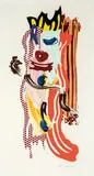 Roy Lichtenstein, Roads Collar (from Brushstroke Figures Series), 1989, 14-color lithograph, waxtype, woodcut, and screenprint on Saunders Waterford paper
