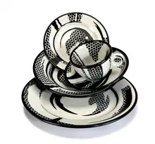 Dinnerware Objects (6) by Roy Lichtenstein, 1966, Glazed ceramic china dinnerware, sold Mar 2017