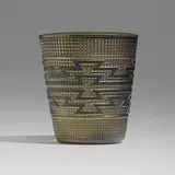 Preston Singletary, Tlingit basket, 2018, blown and sand-carved glass