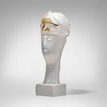 Erwin Eisch, Buddha Enlightened, 1982, mold-blown glass, enameled glass, and gilding