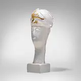 Erwin Eisch, Buddha Enlightened, 1982, mold-blown glass, enameled glass, and gilding