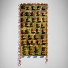 Jay Musler, Nine, 1996, assembled and painted glass