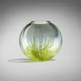 Mark Peiser, Forget Me Not paperweight vase, 1981, hand-blown and internally decorated glass