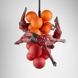 David Bennett, Three-Person Chandelier, c. 2010, hand-blown glass, bronze, LED lights