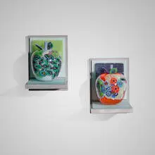 Richard Ritter, Candy Apple Study, 2009, hand-blown glass, fused murrine, aluminum, frosted glass