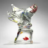Richard Jolley, Geo Dog, c. 1990, hand-blown paper weight glass