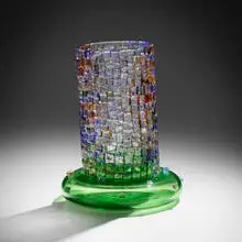 Reginald Tower #4 by Richard Marquis, 1999, blown and fabricated lead crystal, sold Oct 2023
