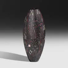 Giles Bettison, Black No. 11 (from the Black series), 1999, cold-assembled and hot-formed murrine, ground surface