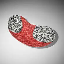 Untitled (Tray) by Ben Edols and Kathy Elliott, 1999, hot formed and wheel-carved glass, sold Oct 2023