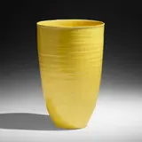 Gertrud and Otto Natzler, Open vase with slight lip and fingermarks
