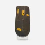 Rick Dillingham, Vase, 1981, purposefully broken and reassembled raku-fired earthenware, acrylic stand