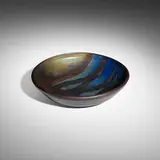 Early bowl by Toshiko Takaezu, 1968, glazed stoneware, sold Oct 2023