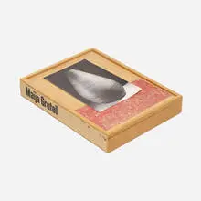 Phil Sultz and Tom Lang, Maija Grotell (artist's book), 1985, handmade paper, offset lithograph in colors, birch bark, pine