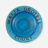 Monumental commemorative bowl by Student of Maija Grotell, 1976, glazed stoneware, sold Oct 2023