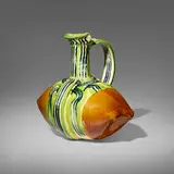 Pillow Pitcher by Betty Woodman, c. 1985, glazed earthenware, sold Oct 2023