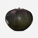 Stephen Merritt, Covered vessel, c. 1990, glazed porcelain