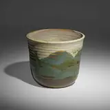 Untitled (Vase) by Toshiko Takaezu, c. 1978, glazed stoneware, sold Oct 2023