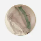 Plate by Toshiko Takaezu, c. 1985, glazed stoneware, sold Oct 2023