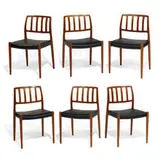Niels O. Møller, dining chairs, set of six, model 83