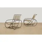 Kipp Stewart, Bronze Age lounge chairs, pair