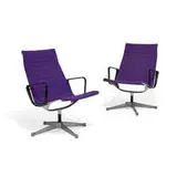 Charles and Ray Eames, Aluminum Group lounge chairs, pair
