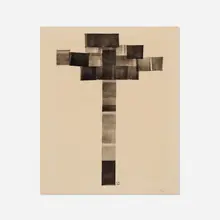 Untitled by Lyman Emmet Kipp, Jr., 1965, rolled printer's ink on paper, sold Jan 2018