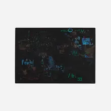 John Cage, Not Wanting to Say Anything About Marcel Lithograph A, 1969, color lithograph on black paper