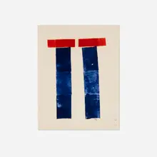 Untitled by Lyman Emmet Kipp, Jr., 1969, rolled printer's ink on paper, sold Jan 2018