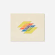 Neil Williams, Composition with Color Planes, 1965, colored pencil, ink and graphite on paper